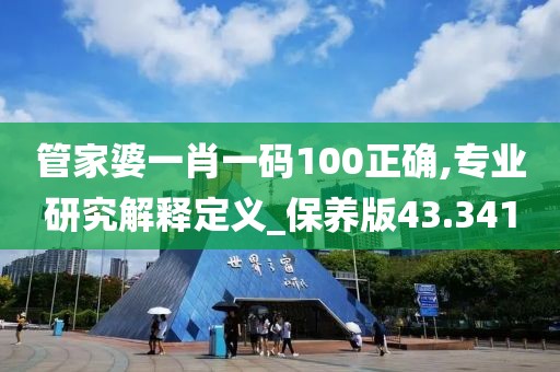 管家婆一肖一码100正确,专业研究解释定义_保养版43.341