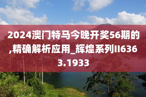 2024澳门特马今晚开奖56期的,精确解析应用_辉煌系列II6363.1933