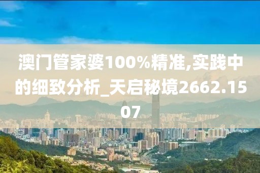 澳门管家婆100%精准,实践中的细致分析_天启秘境2662.1507