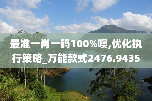 最准一肖一码100%噢,优化执行策略_万能款式2476.9435