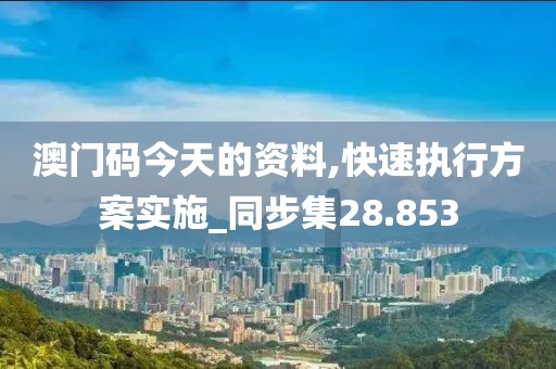 澳门码今天的资料,快速执行方案实施_同步集28.853