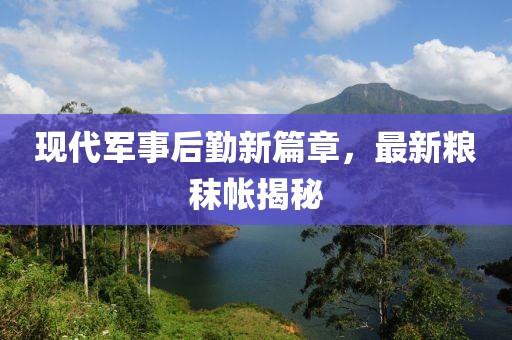现代军事后勤新篇章，最新粮秣帐揭秘