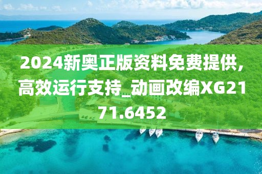 2024新奥正版资料免费提供,高效运行支持_动画改编XG2171.6452