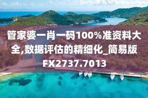 管家婆一肖一码100%准资料大全,数据评估的精细化_简易版FX2737.7013