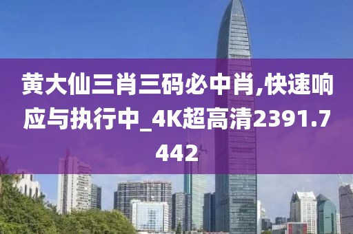 黄大仙三肖三码必中肖,快速响应与执行中_4K超高清2391.7442