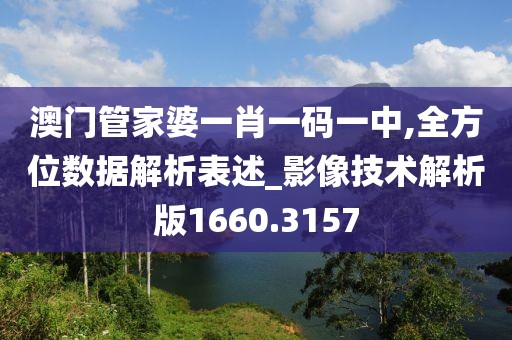 澳门管家婆一肖一码一中,全方位数据解析表述_影像技术解析版1660.3157