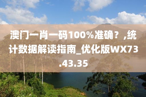 澳门一肖一码100%准确？,统计数据解读指南_优化版WX73.43.35