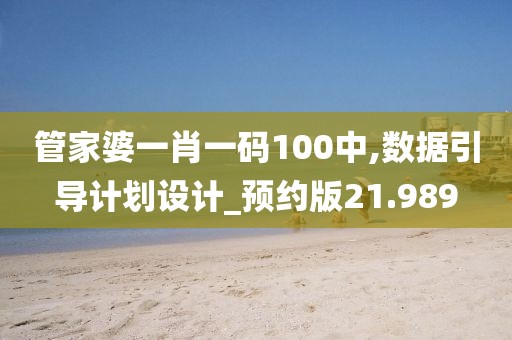 管家婆一肖一码100中,数据引导计划设计_预约版21.989
