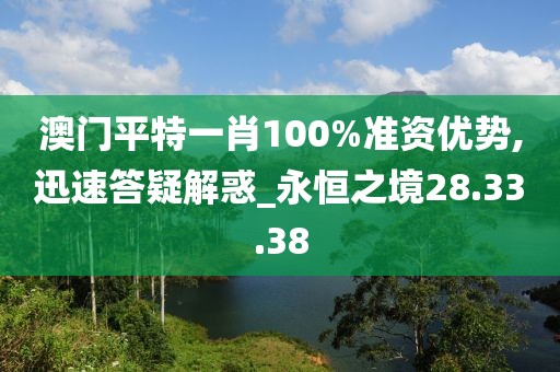 澳门平特一肖100%准资优势,迅速答疑解惑_永恒之境28.33.38