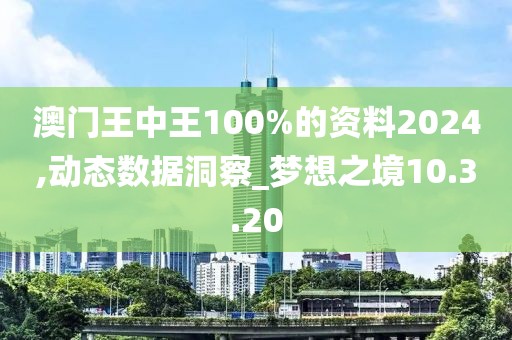 澳门王中王100%的资料2024,动态数据洞察_梦想之境10.3.20