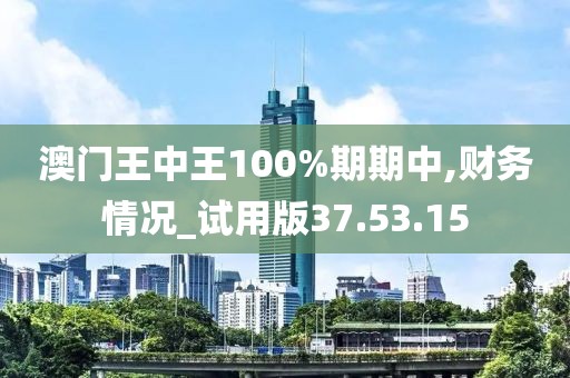 澳门王中王100%期期中,财务情况_试用版37.53.15