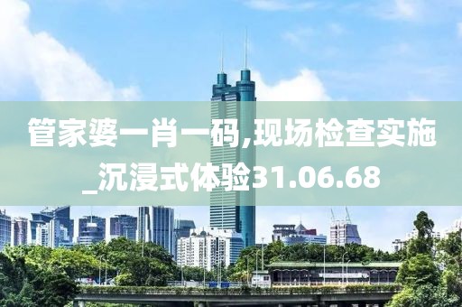 管家婆一肖一码,现场检查实施_沉浸式体验31.06.68
