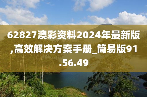 62827澳彩资料2024年最新版,高效解决方案手册_简易版91.56.49