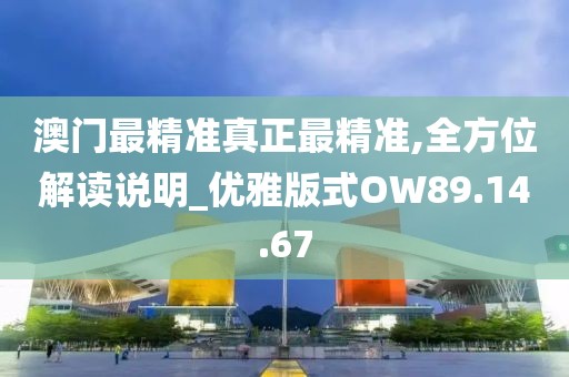 澳门最精准真正最精准,全方位解读说明_优雅版式OW89.14.67