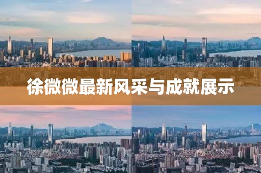 徐微微最新风采与成就展示