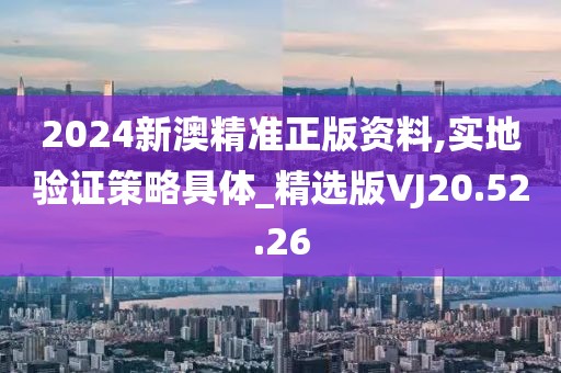 2024新澳精准正版资料,实地验证策略具体_精选版VJ20.52.26