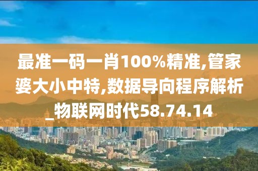 最准一码一肖100%精准,管家婆大小中特,数据导向程序解析_物联网时代58.74.14