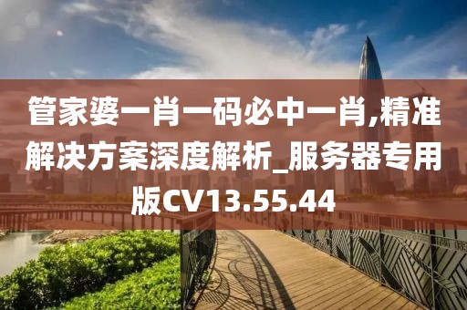 管家婆一肖一码必中一肖,精准解决方案深度解析_服务器专用版CV13.55.44