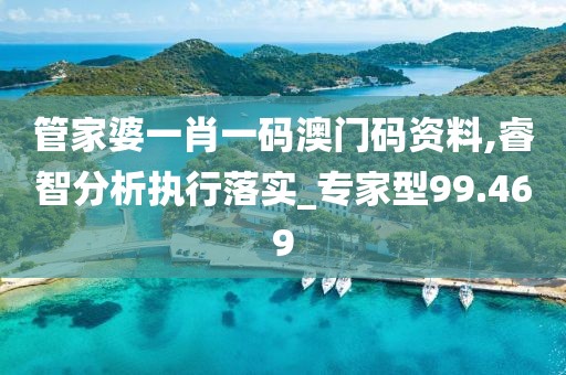管家婆一肖一码澳门码资料,睿智分析执行落实_专家型99.469