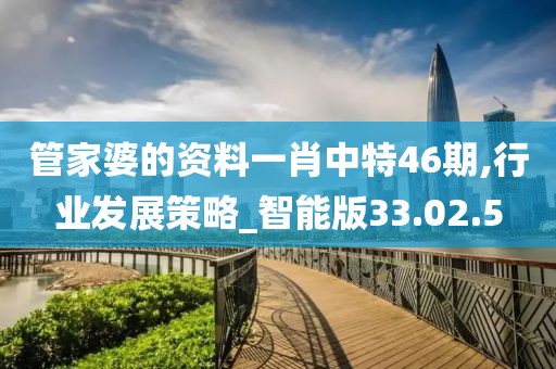 管家婆的资料一肖中特46期,行业发展策略_智能版33.02.5