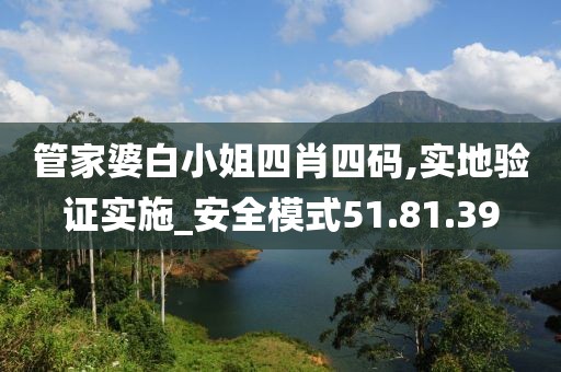 管家婆白小姐四肖四码,实地验证实施_安全模式51.81.39