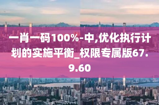 一肖一码100%-中,优化执行计划的实施平衡_权限专属版67.9.60