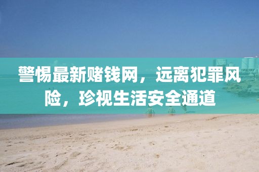 警惕最新赌钱网，远离犯罪风险，珍视生活安全通道