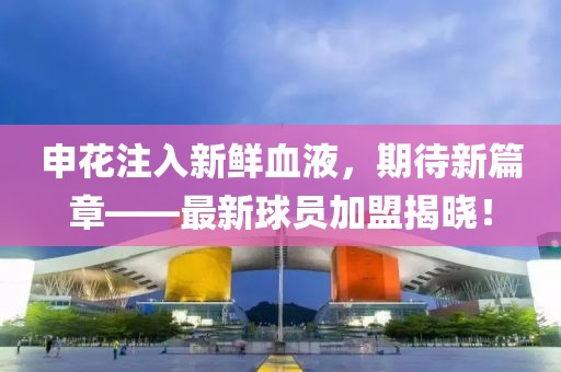 申花注入新鲜血液，期待新篇章——最新球员加盟揭晓！