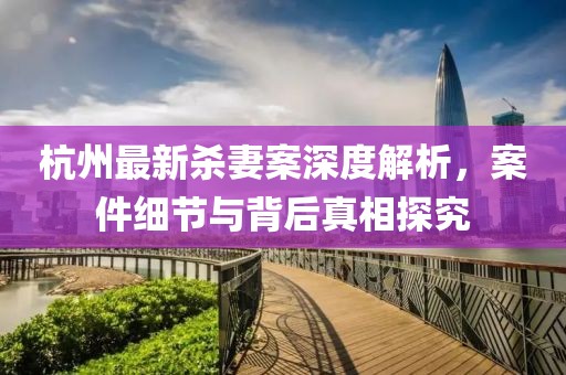 杭州最新杀妻案深度解析，案件细节与背后真相探究