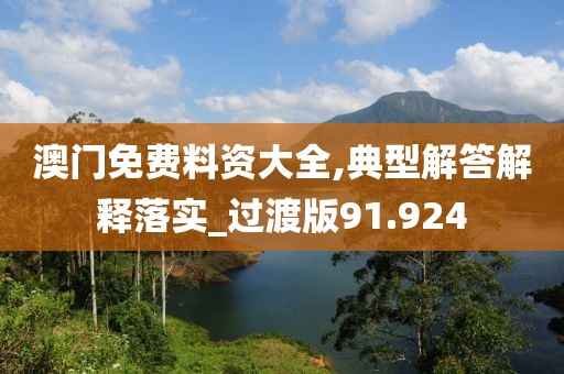 澳门免费料资大全,典型解答解释落实_过渡版91.924