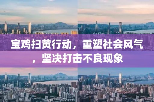 宝鸡扫黄行动，重塑社会风气，坚决打击不良现象