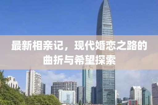 最新相亲记，现代婚恋之路的曲折与希望探索