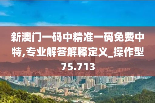 新澳门一码中精准一码免费中特,专业解答解释定义_操作型75.713
