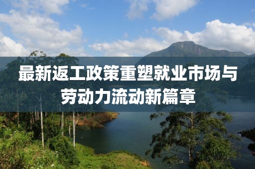 最新返工政策重塑就业市场与劳动力流动新篇章