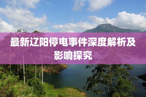 最新辽阳停电事件深度解析及影响探究