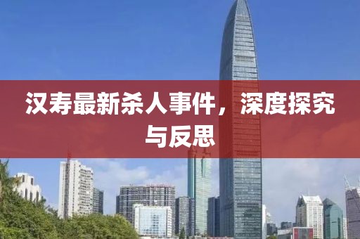 汉寿最新杀人事件，深度探究与反思