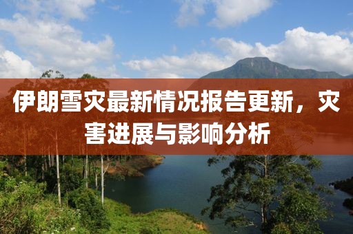 伊朗雪灾最新情况报告更新，灾害进展与影响分析