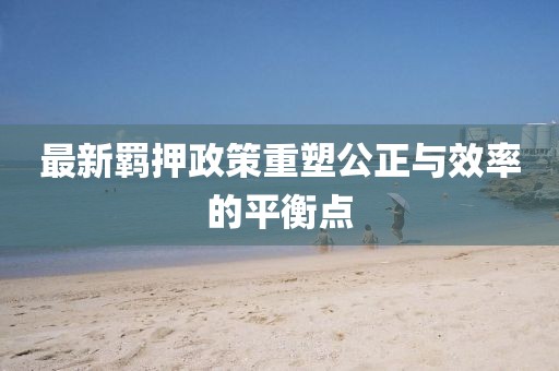 最新羁押政策重塑公正与效率的平衡点