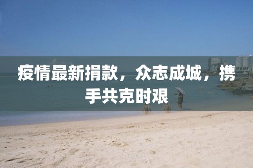 疫情最新捐款，众志成城，携手共克时艰