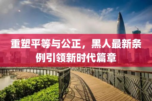 重塑平等与公正，黑人最新条例引领新时代篇章
