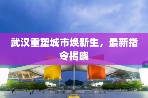 武汉重塑城市焕新生，最新指令揭晓