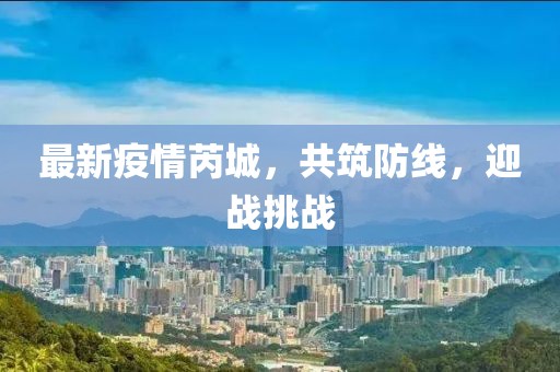 最新疫情芮城，共筑防线，迎战挑战