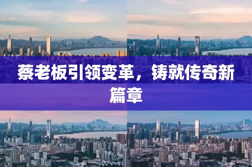 蔡老板引领变革，铸就传奇新篇章