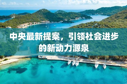 中央最新提案，引领社会进步的新动力源泉