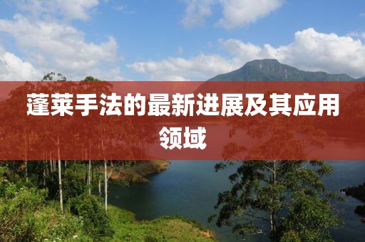 蓬莱手法的最新进展及其应用领域