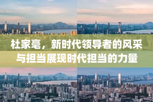 杜家毫，新时代领导者的风采与担当展现时代担当的力量