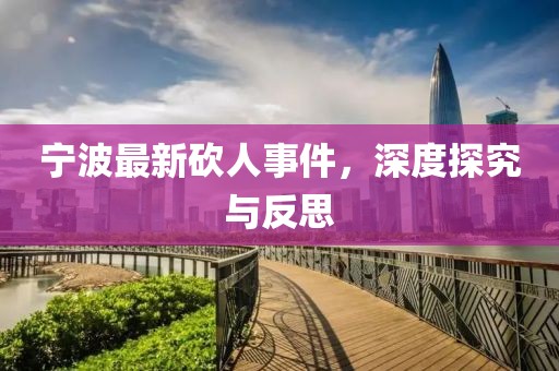 宁波最新砍人事件，深度探究与反思