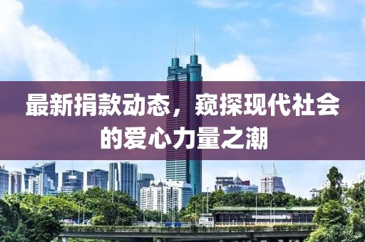 最新捐款动态，窥探现代社会的爱心力量之潮