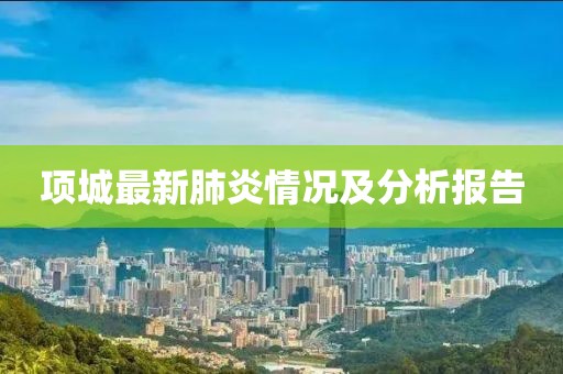 项城最新肺炎情况及分析报告