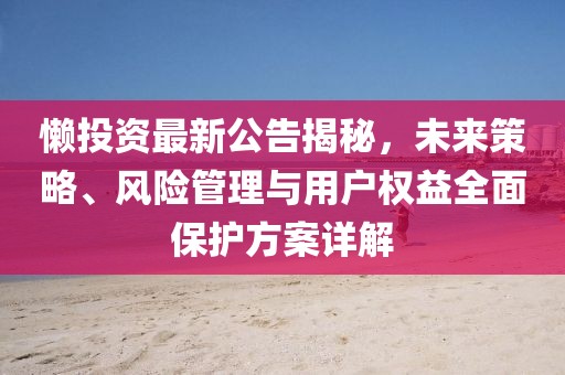 懒投资最新公告揭秘，未来策略、风险管理与用户权益全面保护方案详解